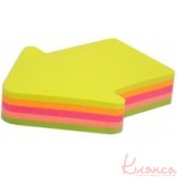 Папір для нотаток з клейким шаром Стріла 45х50 мм 4 кольори 80 аркушів Economix Е20951