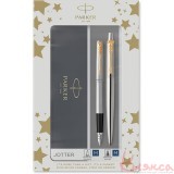 Набір ручок Parker JOTTER Stainless Steel GT FP+BP (перова + кулькова)