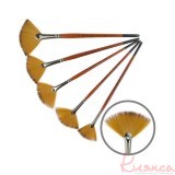 Синтетика віялова Carrot 1097FN, № 2, коротка ручка пензель KOLOS 