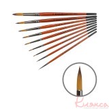Синтетика кругла, Carrot 1097R, № 0, коротка ручка пензель KOLOS