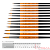Синтетика кругла, FLAME 1368R, №0, коротка ручка пензель ROSA