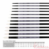 Синтетика кругла загострена, INTENSE 1668SR, №0, довга ручка. пензель ROSA