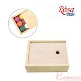 Пенал для гуаши деревянный 17х13,3х5,3см ROSA 