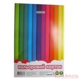 Картон кольоровий А4 9 аркушів на скобі Кнопка 55004-KN