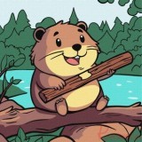 Картина за номерамию Дитяча "Веселий бобер" 25*25см КНО1086