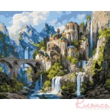 Картина за номерами. Пейзаж "Палац на вершині", 40*50см. КНО6476