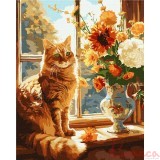 Картина за номерами. Тварини. "Рудий котик ©art_selena_ua" 40 * 50см. KHO6604