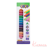 Пластилін 17 кольорів (12 стандарт+5 неон) 272 г, KIDS line  ZB.6228