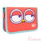 Пенал твердий YES одинарний з двома клапанами HP-04 Owls, 533346