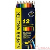 Олівці акварельні 12 кольорів Marco Superb Writer 4120-12CB
