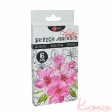 Набір скетч маркерів "SANTI sketch" "Floristics", 6 шт.  390569