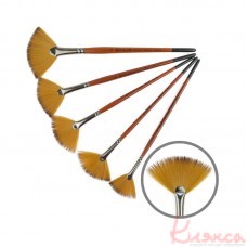 Синтетика віялова Carrot 1097FN, № 2, коротка ручка пензель KOLOS 