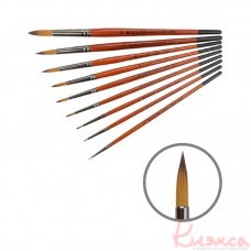 Синтетика кругла, Carrot 1097R, № 4, коротка ручка пензель KOLOS