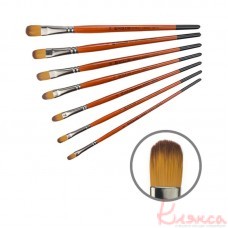 Синтетика овальна, Carrot 1097FR, №2, коротка ручка пензель KOLOS