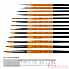 Синтетика кругла, FLAME 1368R, №00, коротка ручка пензель ROSA