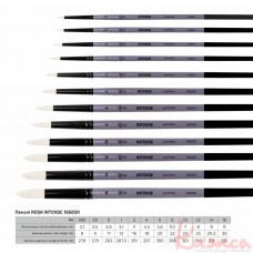 Синтетика кругла загострена, INTENSE 1668SR, №000, довга ручка. пензель ROSA