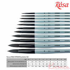 Синтетика кругла, STREAM 132, № 0, коротка ручка пензель ROSA