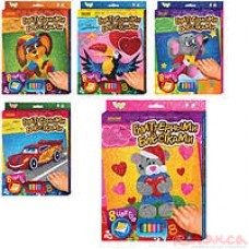 Набір для творчості "Розмальовка гліттернимі блискітками" міні, Danko Toys РГН-01,02