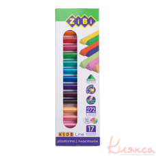 Пластилін 17 кольорів (12 стандарт+5 неон) 272 г, KIDS line  ZB.6228