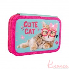 Пенал твердий подвійний HP-01 Cute Cat, 532791