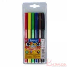 Фломастери 6 кольорів Marco Super Washable 1690-06FM