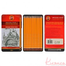 Набір графітних олівців Koh-i-Noor 1500 Art, 8В-2Н, 12 шт.(1502.II)