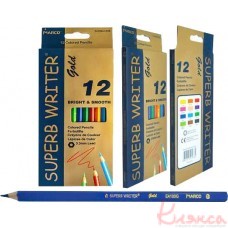Олівці кольорові 12шт Marco Superb Writer Gold 4100G-12CB